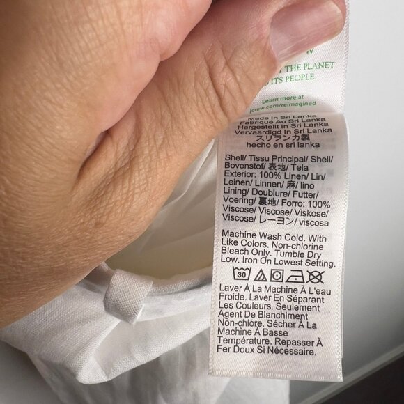 J.Crew $128 Wide-leg Essential pant in linen White Size 2 BW528 - Picture 8 of 8